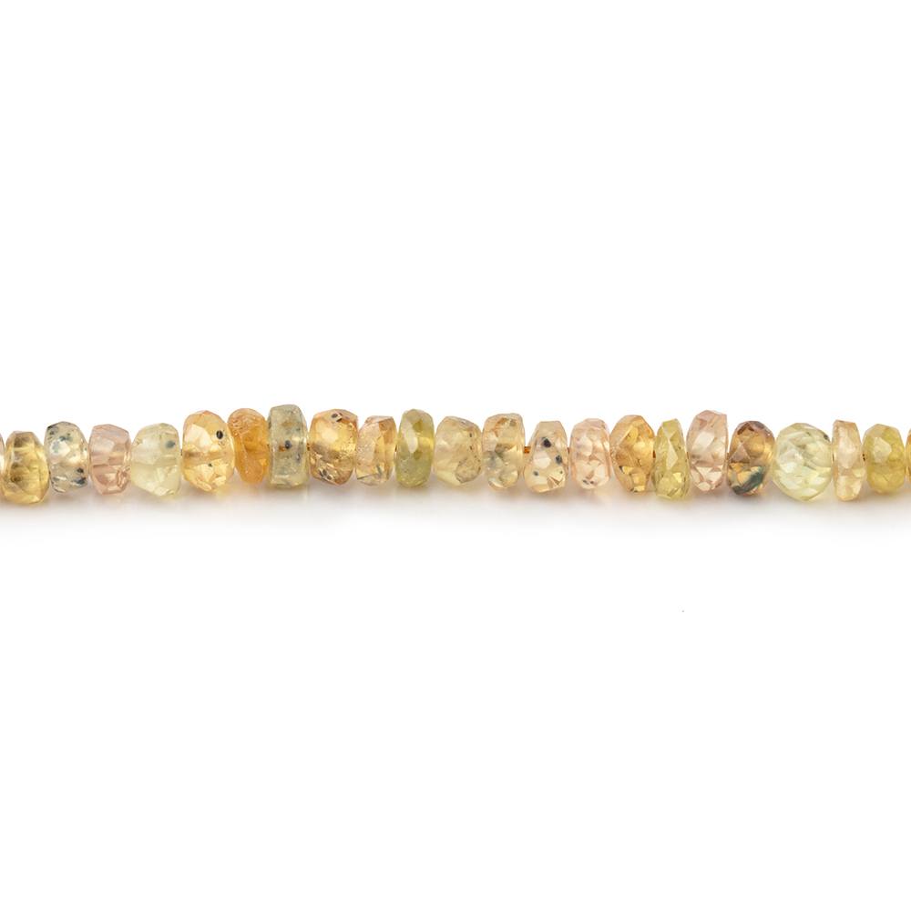 3mm Yellow Songea Sapphire Faceted Rondelle Beads 16 inch 203 pieces (ONLINE ORDER ONLY)