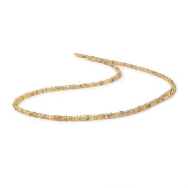 3mm Yellow Songea Sapphire Faceted Rondelle Beads 16 inch 203 pieces (ONLINE ORDER ONLY)