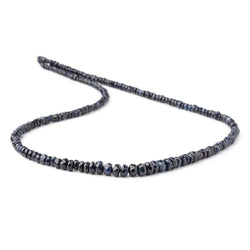 2.5-5mm Cambodian Blue Sapphire Faceted Rondelle Beads 16 inch 209 pieces (ONLINE ORDER ONLY)