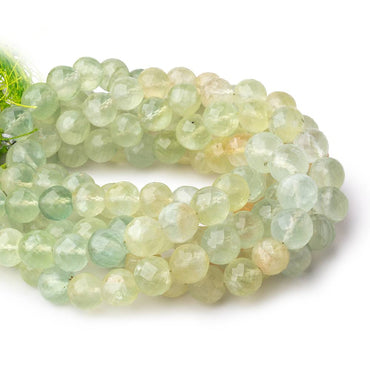 10mm Prehnite Faceted Round Beads 9 inch 24 pieces (ONLINE ORDER ONLY)