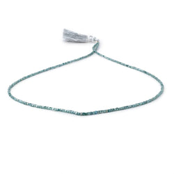 1-1.7mm Teal Blue Diamond Unfaceted Cube Beads 15 inch 290 pieces (ONLINE ORDER ONLY)