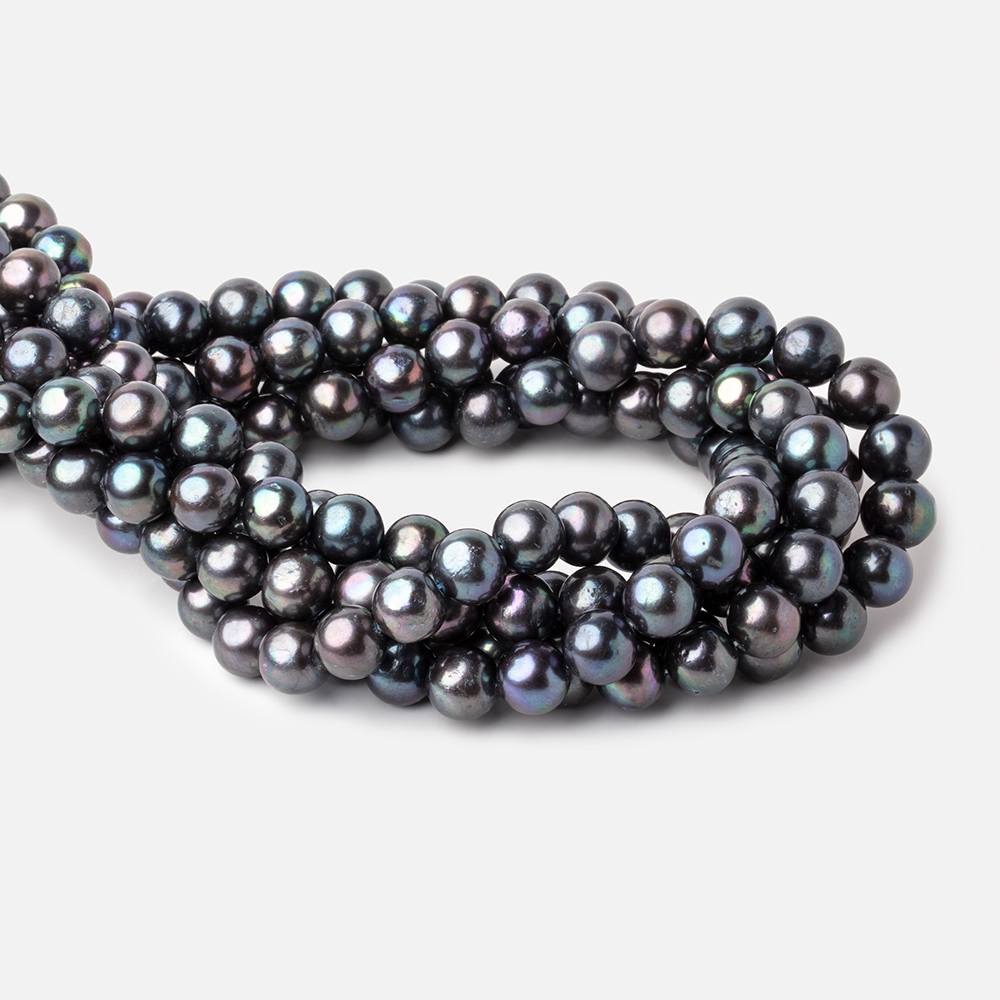 10x9mm Peacock Off Round Freshwater Pearls 15.5 inch 41 pieces (ONLINE ORDER ONLY)