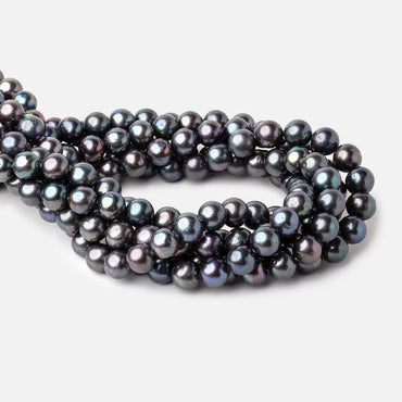 10x9mm Peacock Off Round Freshwater Pearls 15.5 inch 41 pieces (ONLINE ORDER ONLY)
