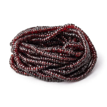 4.5-5.5mm Mozambique Garnet Faceted Heishi Beads 16 inch 175 pieces (ONLINE ORDER ONLY)