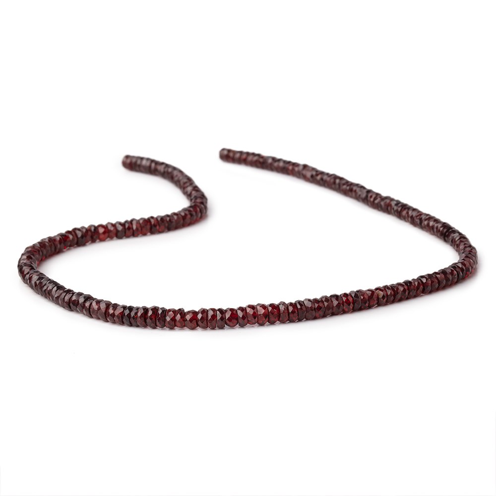 4.5-5.5mm Mozambique Garnet Faceted Heishi Beads 16 inch 175 pieces (ONLINE ORDER ONLY)
