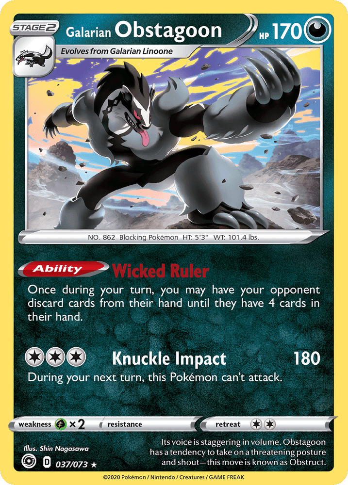 Galarian Obstagoon (037/073) [Sword & Shield: Champion's Path] (Online Only)