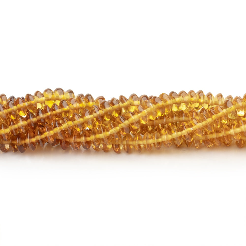4mm Golden Tourmaline Plain Disc Rondelle 15.5 inch 205 Beads
