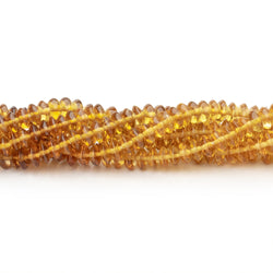 4mm Golden Tourmaline Plain Disc Rondelle 15.5 inch 205 Beads
