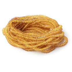 4mm Golden Tourmaline Plain Disc Rondelle 15.5 inch 205 Beads