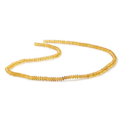 4mm Golden Tourmaline Plain Disc Rondelle 15.5 inch 205 Beads