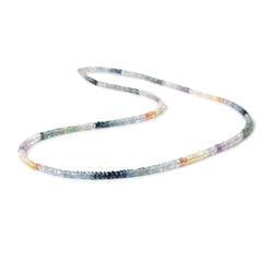 2-2.5mm Multi Color Sapphire Faceted Rondelle Beads 15 inch 300 pieces AAA (ONLINE ORDER ONLY)