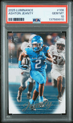 Graded 2025 Panini Luminance Ashton Jeanty #108 Rookie RC Football Card PSA 10 Gem Mint (ONLINE ORDER ONLY)