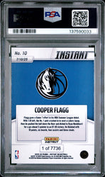 Graded 2025 Panini Instant Cooper Flagg #10 Rookie RC Basketball Card PSA 9 Mint (ONLINE ORDER ONLY)