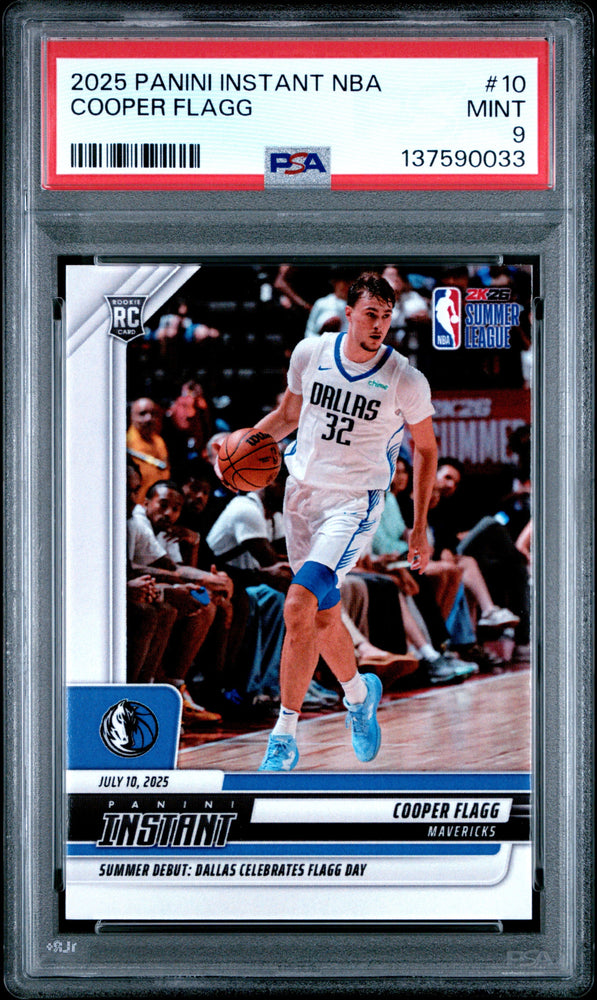 Graded 2025 Panini Instant Cooper Flagg #10 Rookie RC Basketball Card PSA 9 Mint (ONLINE ORDER ONLY)