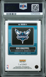 Graded 2025 Panini Instant Kon Knueppel #4 Draft Night Rookie RC Basketball Card PSA 9 Mint (ONLINE ORDER ONLY)