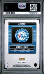 Graded 2025 Panini Instant VJ Edgecombe #3 Draft Night Rookie RC Basketball Card PSA 10 Gem Mint (ONLINE ORDER ONLY)