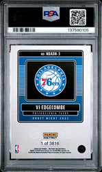 Graded 2025 Panini Instant VJ Edgecombe #3 Draft Night Rookie RC Basketball Card PSA 8 Near Mint (ONLINE ORDER ONLY)