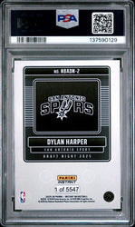 Graded 2025 Panini Instant Dylan Harper #2 Draft Night Rookie RC Basketball Card PSA 10 Gem Mint (ONLINE ORDER ONLY)
