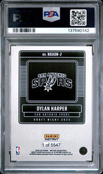 Graded 2025 Panini Instant Dylan Harper #2 Draft Night Rookie RC Basketball Card PSA 6 Excellent (ONLINE ORDER ONLY)
