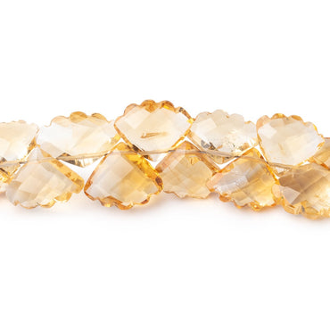 9x7-13x9mm Citrine Carved & Faceted Fan Beads 6 inch 36 pieces AAA (ONLINE ORDER ONLY)