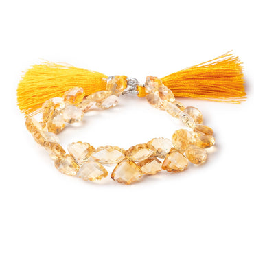 9x7-13x9mm Citrine Carved & Faceted Fan Beads 6 inch 36 pieces AAA (ONLINE ORDER ONLY)