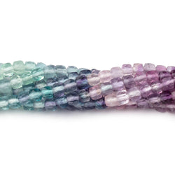 4mm Shaded Fluorite Micro Faceted Cube Beads 12.5 inch 84 pieces AA (ONLINE ORDER ONLY)