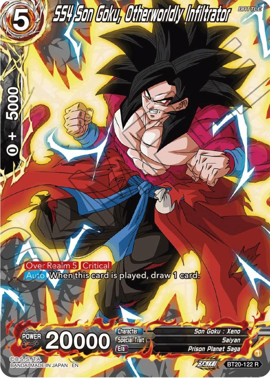 SS4 Son Goku, Otherworldly Infiltrator (Silver Foil) (BT20-122) [Power Absorbed] (ONLINE ORDER ONLY)