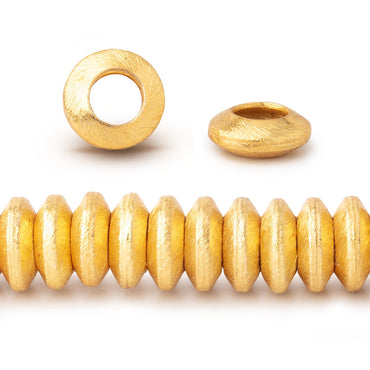 10mm Brushed Large Hole Disc Beads (ONLINE ORDER ONLY)