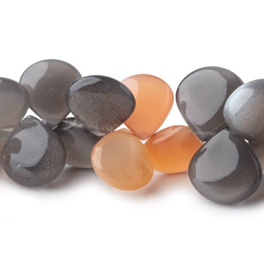 12-14mm Multi Color Moonstone Plain Heart Beads 8 inch 42 pieces (ONLINE ORDER ONLY)