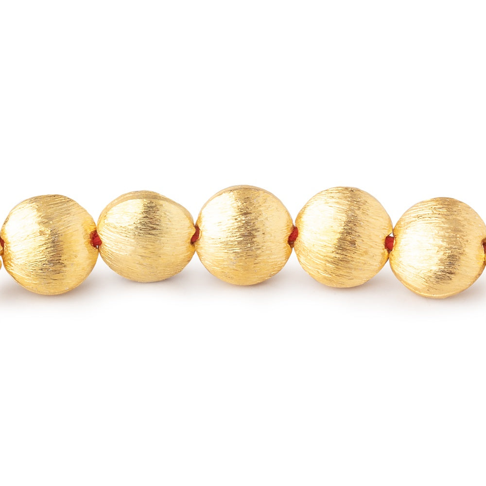 8mm 22kt Gold Plated Copper Brushed Coin Beads 8 inch 27 pieces (ONLINE ORDER ONLY)