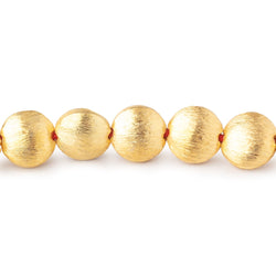 8mm 22kt Gold Plated Copper Brushed Coin Beads 8 inch 27 pieces (ONLINE ORDER ONLY)