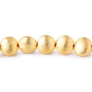 8mm 22kt Gold Plated Copper Brushed Coin Beads 8 inch 27 pieces (ONLINE ORDER ONLY)