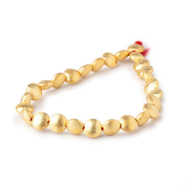 8mm 22kt Gold Plated Copper Brushed Coin Beads 8 inch 27 pieces (ONLINE ORDER ONLY)