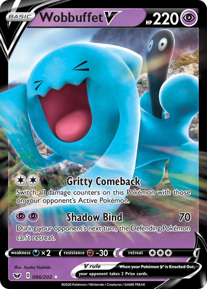 Wobbuffet V (086/202) [Sword & Shield: Base Set] (Online Only)