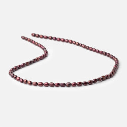 4x3mm Wine Red Oval Freshwater Pearl Beads 15 inch 78 pieces (ONLINE ORDER ONLY)