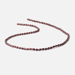 4x3mm Merlot Red Straight Drill Oval Freshwater Pearl Beads 15 inch 90 pieces (ONLINE ORDER ONLY)