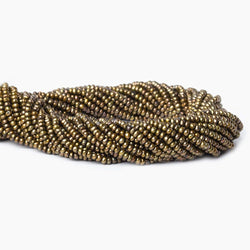 3mm Brass Green Center Drilled Button Pearls, 15 inch, 189 pieces (ONLINE ORDER ONLY)