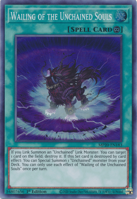 Wailing of the Unchained Souls [MP20-EN183] Super Rare (ONLINE ORDER ONLY)
