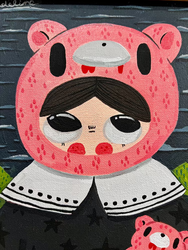 Burger Babie - Gloomy Bear Girl - Original Artwork -Gloomy Bear Exhibition (ONLINE ORDER ONLY)