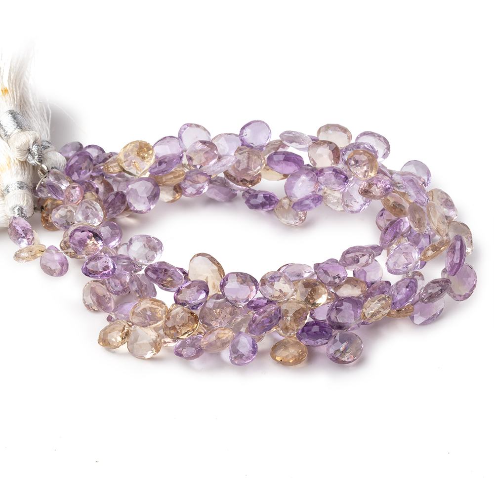 5.5-6.5mm Ametrine Faceted Heart Beads 8 inch 55 pieces (ONLINE ORDER ONLY)