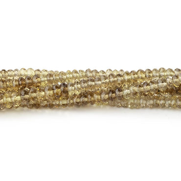 3.5mm Bi-Color Quartz Faceted Rondelle 15.5 Inch 230 Beads (ONLINE ORDER ONLY)