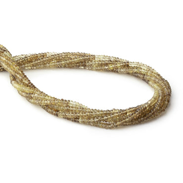 3.5mm Bi-Color Quartz Faceted Rondelle 15.5 Inch 230 Beads (ONLINE ORDER ONLY)