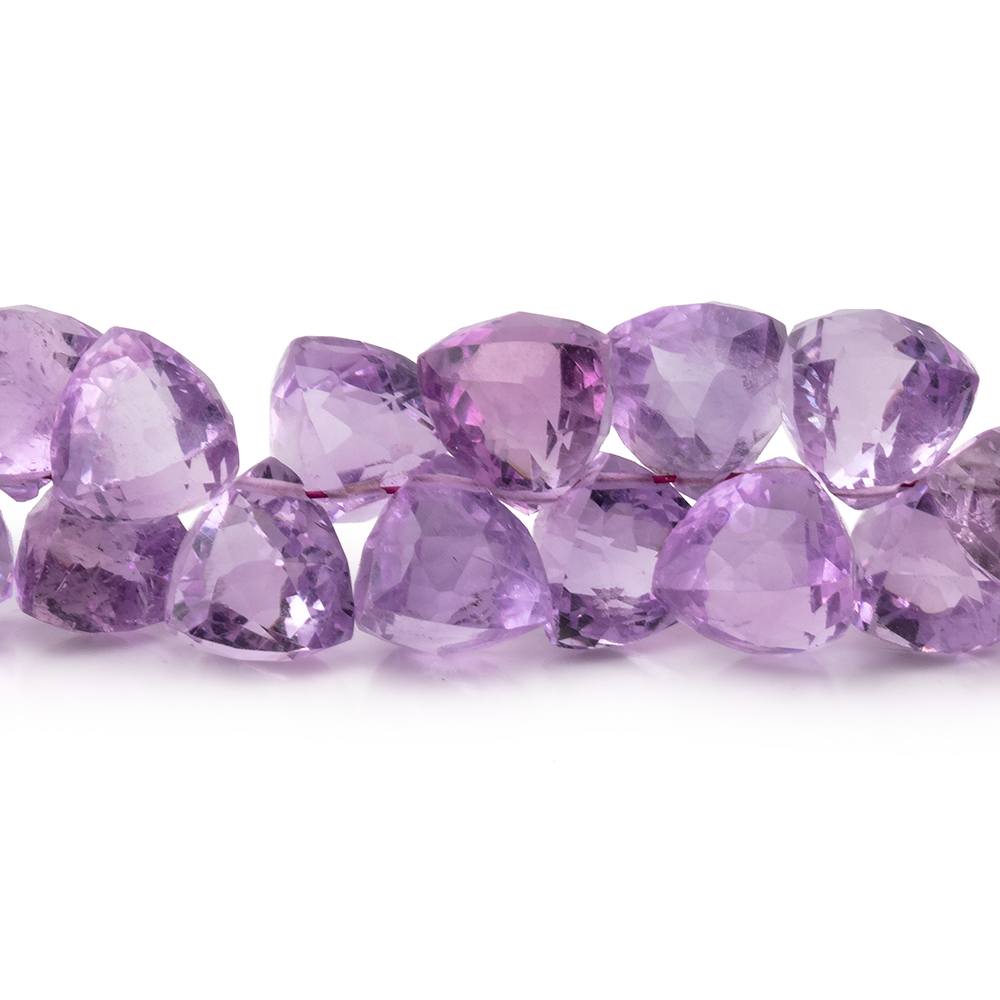8mm Pink Amethyst Top Drilled Faceted Trillion Beads 8 inch 60 pieces (ONLINE ORDER ONLY)