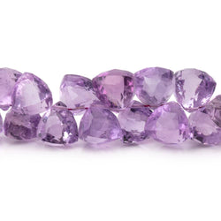 8mm Pink Amethyst Top Drilled Faceted Trillion Beads 8 inch 60 pieces (ONLINE ORDER ONLY)
