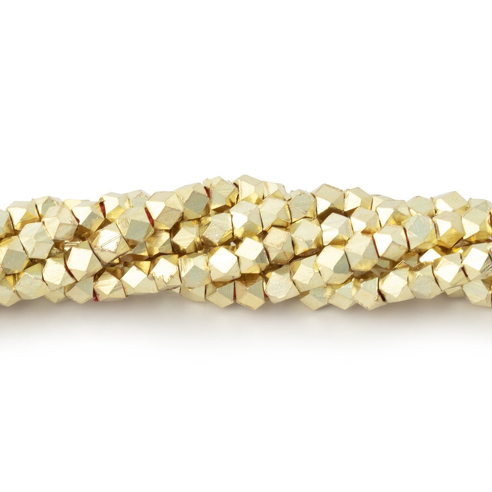 3mm Shiny Faceted Nugget Beads 8 inch 68 pieces (ONLINE ORDER ONLY)