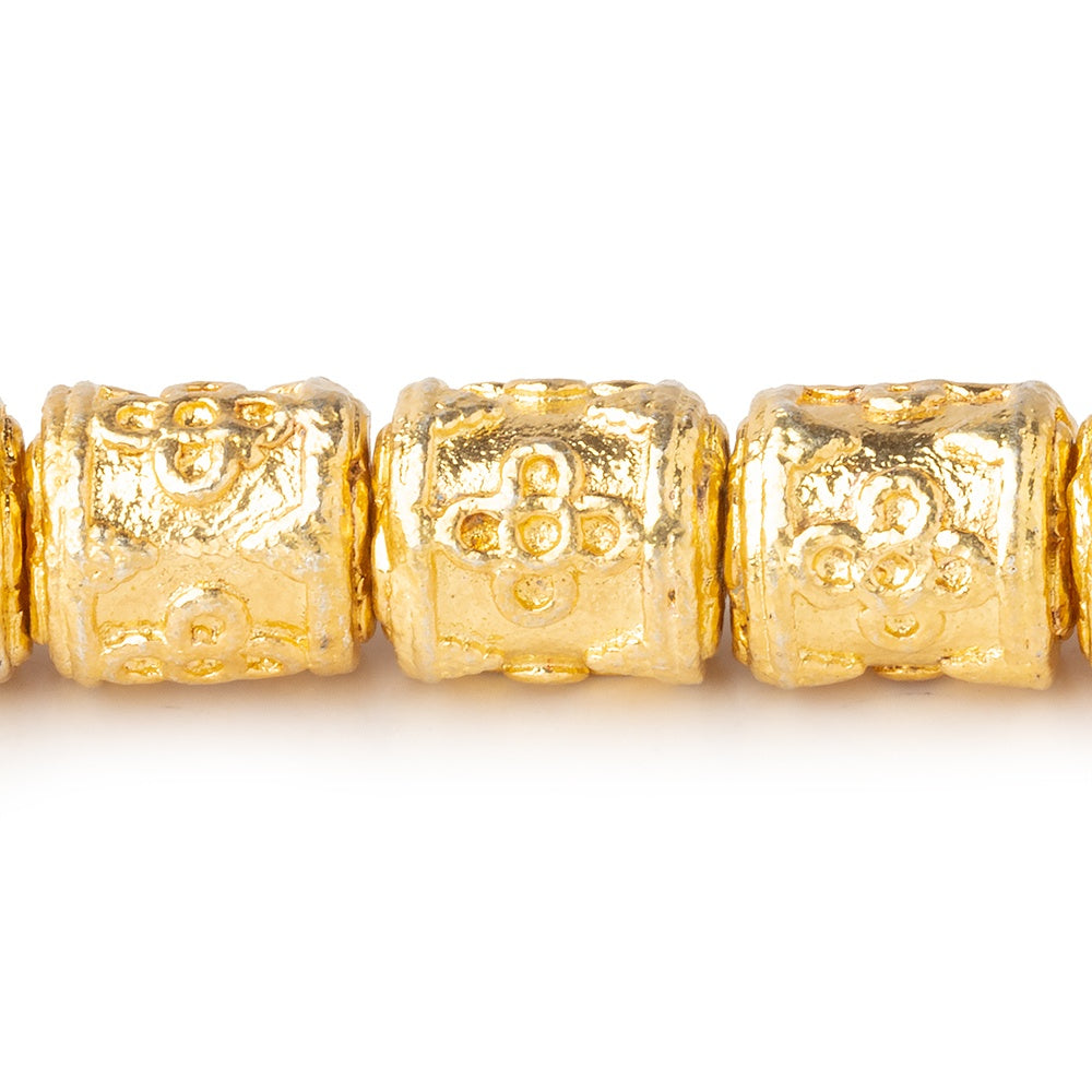 10x9mm 22kt Gold Plated Copper Quatrefoil Tube  8 inch 19 pieces (ONLINE ORDER ONLY)