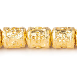 10x9mm 22kt Gold Plated Copper Quatrefoil Tube  8 inch 19 pieces (ONLINE ORDER ONLY)