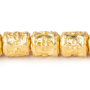 10x9mm 22kt Gold Plated Copper Quatrefoil Tube  8 inch 19 pieces (ONLINE ORDER ONLY)