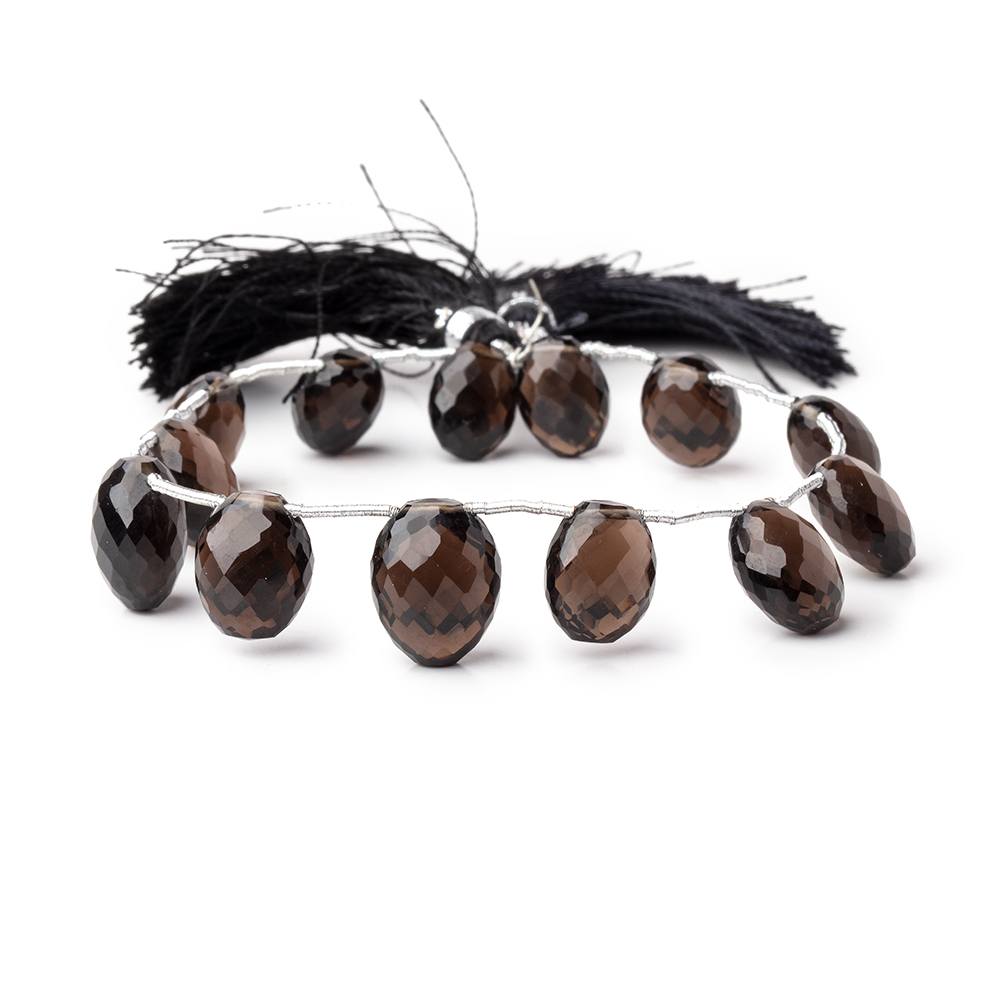 11x8-14x10mm Smoky Quartz Faceted Oval Beads 8 inch 13 pieces (ONLINE ORDER ONLY)