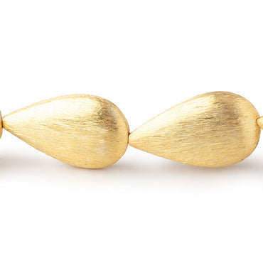 23x13mm 22kt Gold Plated Copper Brushed Pear 8 inch 9 Beads (ONLINE ORDER ONLY)